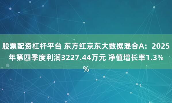 股票配资杠杆平台 东方红京东大数据混合A：2025年第四季度利润3227.44万元 净值增长率1.3%